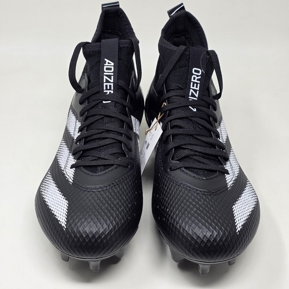 Adidas Adizero Impact Football Cleats Black White IE9661 Men’s Size 8.5 New - Picture 7 of 11